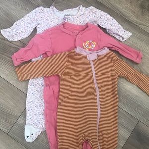 Baby girl sleepers 3-6mo bundle